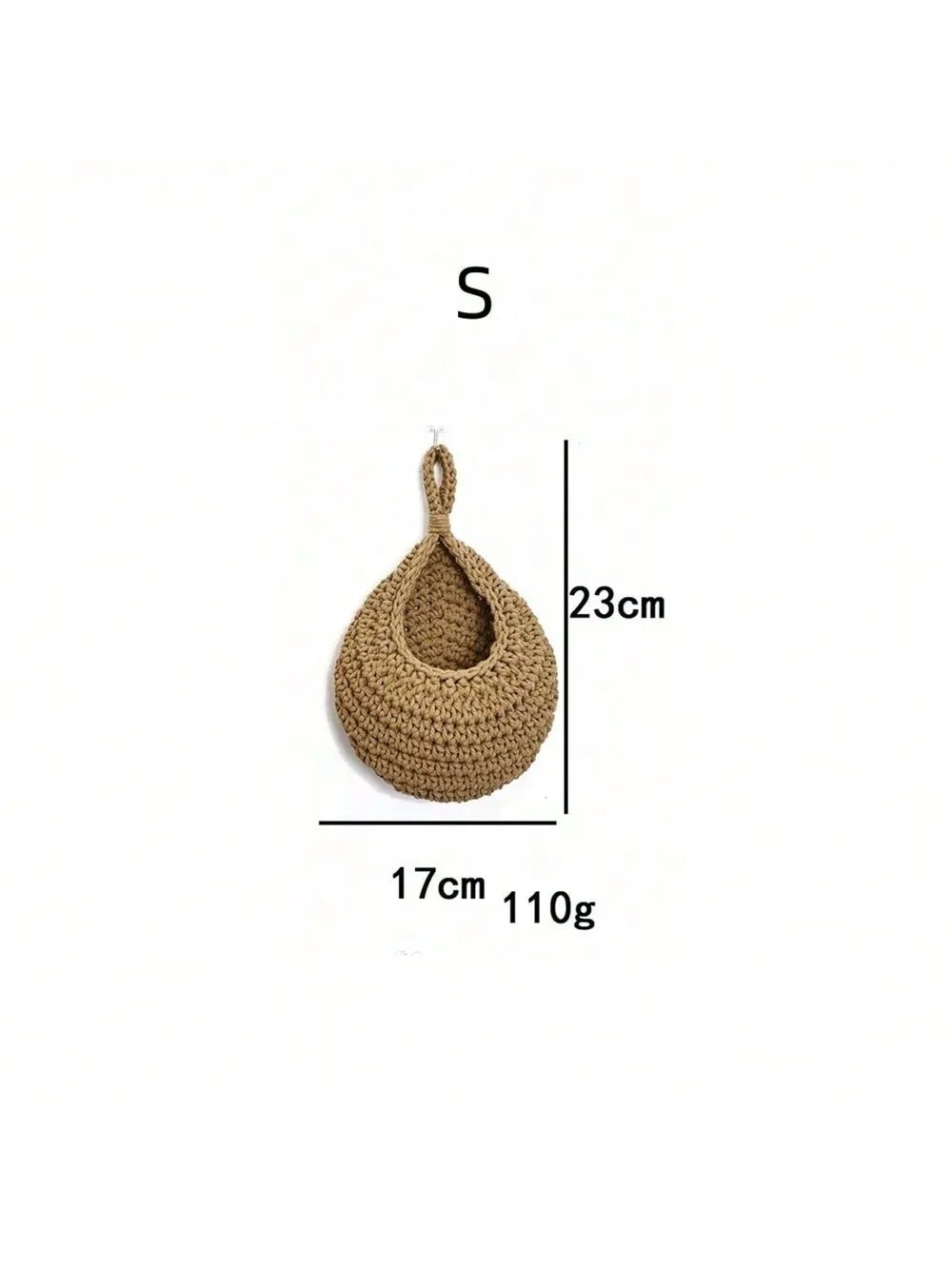 Wall Decor Hanging Basket, Bohemian Woven Basket Planting Planter Container Teardrop Shape Suitable for Vegetables and Fruits - Open Season Industries
