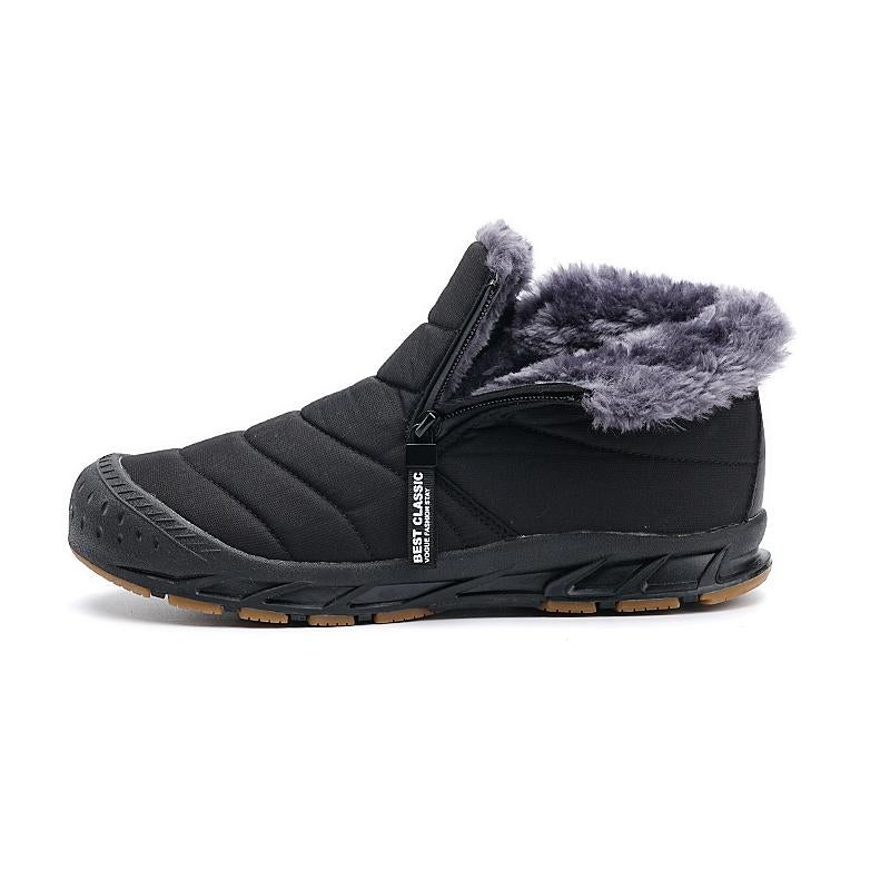 Mens Thermal Snow Boots - Waterproof, Windproof, and Insulated Hiking Boots with Easy Zippers, Soft Fuzzy Lining, and Perfect for Winter Season - Open Season Industries