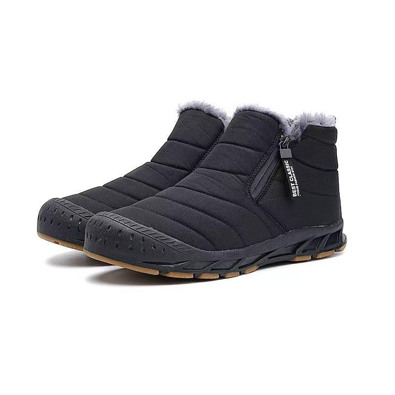 Mens Thermal Snow Boots - Waterproof, Windproof, and Insulated Hiking Boots with Easy Zippers, Soft Fuzzy Lining, and Perfect for Winter Season - Open Season Industries