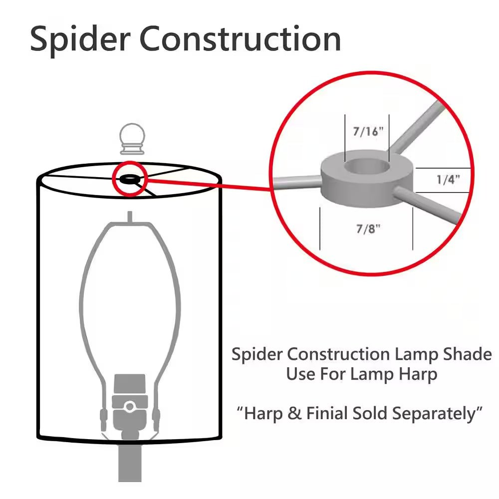 14 In. X 10 In. Black Hardback Drum/Cylinder Lamp Shade - Open Season Industries