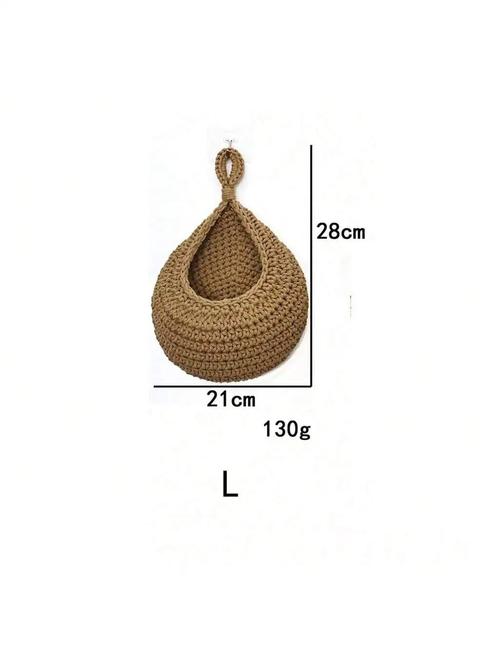 Wall Decor Hanging Basket, Bohemian Woven Basket Planting Planter Container Teardrop Shape Suitable for Vegetables and Fruits - Open Season Industries