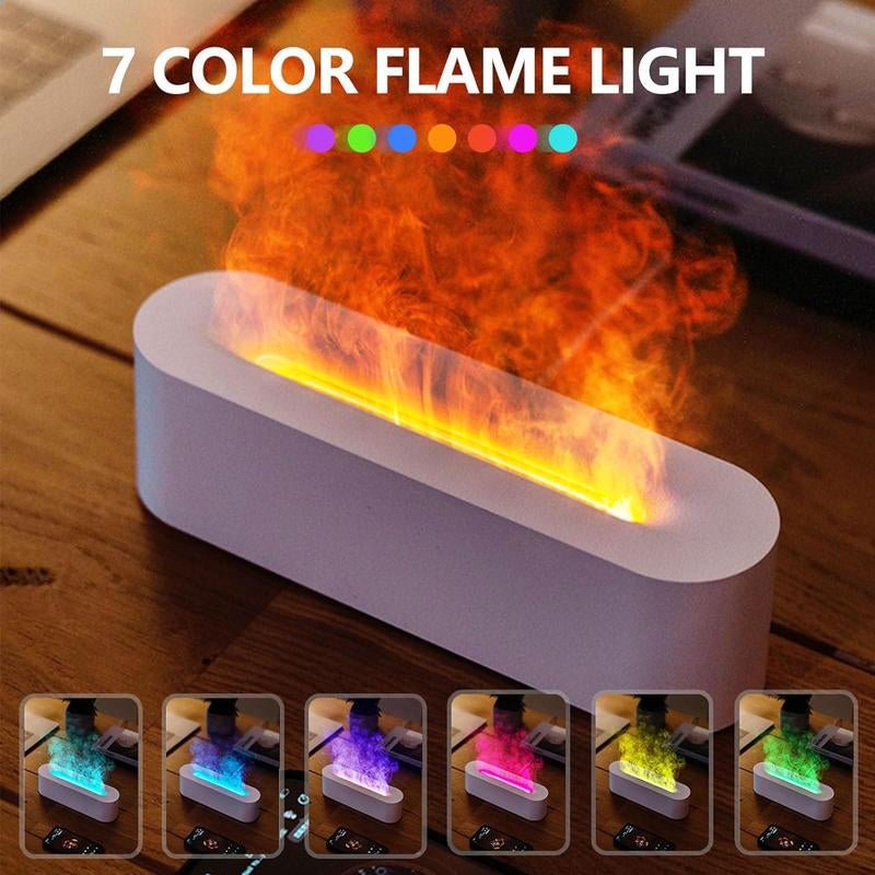 Portable Essential Oil Humidifier Colorful ,Imitation Flame Aromatherapy Oil Diffuser, Aromatherapy Cool Mist Diffusers with Flame Effect,150Ml Air Aroma Diffuser, Aroma Diffusers for Bedroom, Office, Spa, Yoga - Open Season Industries