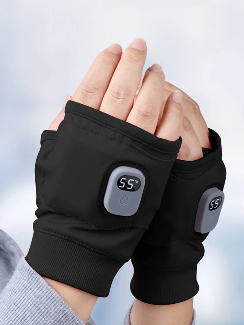 Touchscreen Heating Gloves Rechargeable Winter Warm USB Electric Heated Gloves Fingerless Hand Warmer Thermal for Skiing Gloves - Open Season Industries