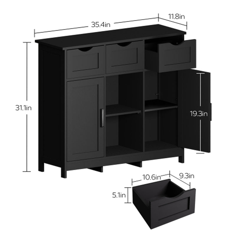 Storage Cabinets,Wooden Floor Cabinet,With Drawers and Shelves Storage Cabinets,Accent Cabinet for Living Room,Bedroom,Bathroom Furniture Home Decor - Open Season Industries
