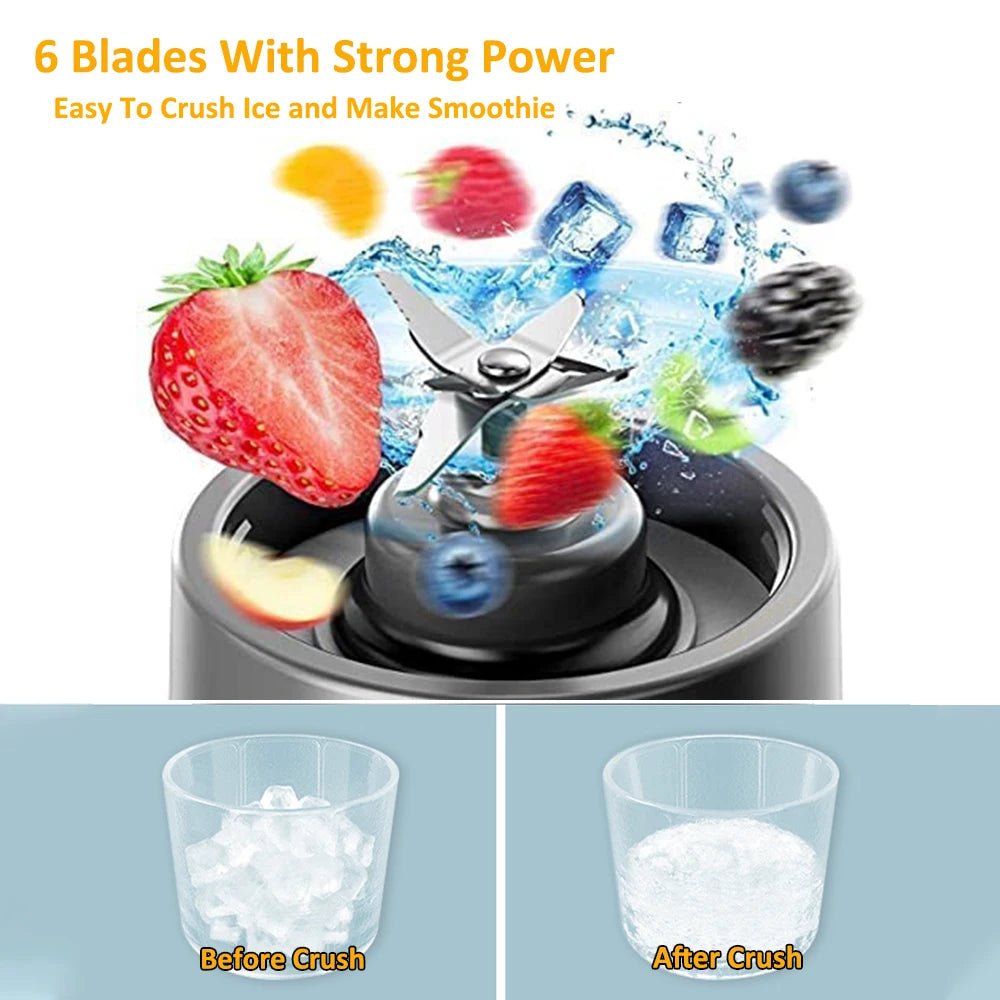 Portable Blender Mini Electric Fruit Juicer Mixer USB Rechargeable Smoothie Orange Fresh Juice Blender Portable Blender - Open Season Industries