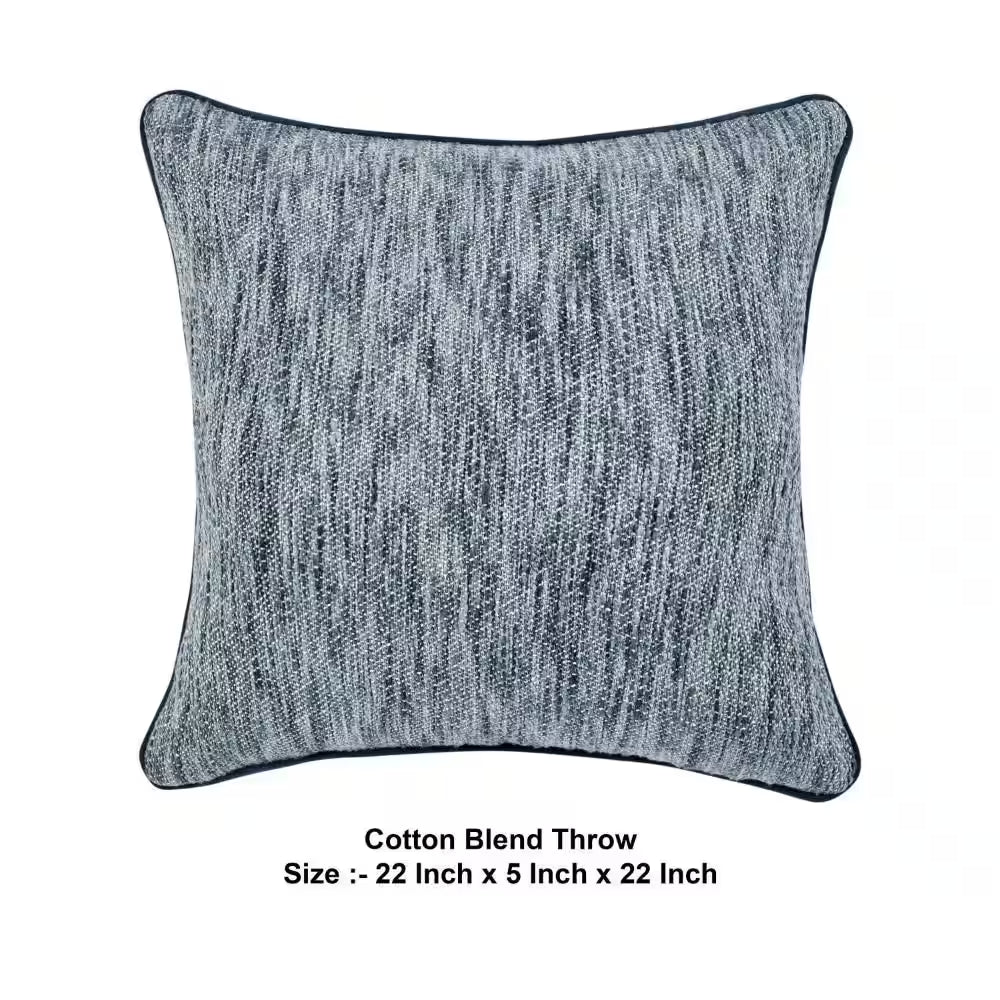 Sam Blue Abstract Feather 5 X In. 22 In. Throw Pillow - Open Season Industries