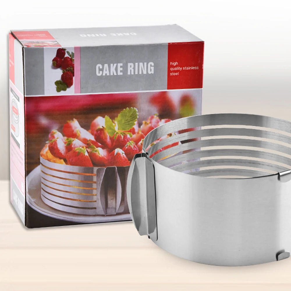 20CM 30CM Adjustable round Bread Cake Cutter Slicer Stainless Steel Cake Cutter 7 Layers Slicer Mousse Ring Mould Baking Gadgets - Open Season Industries