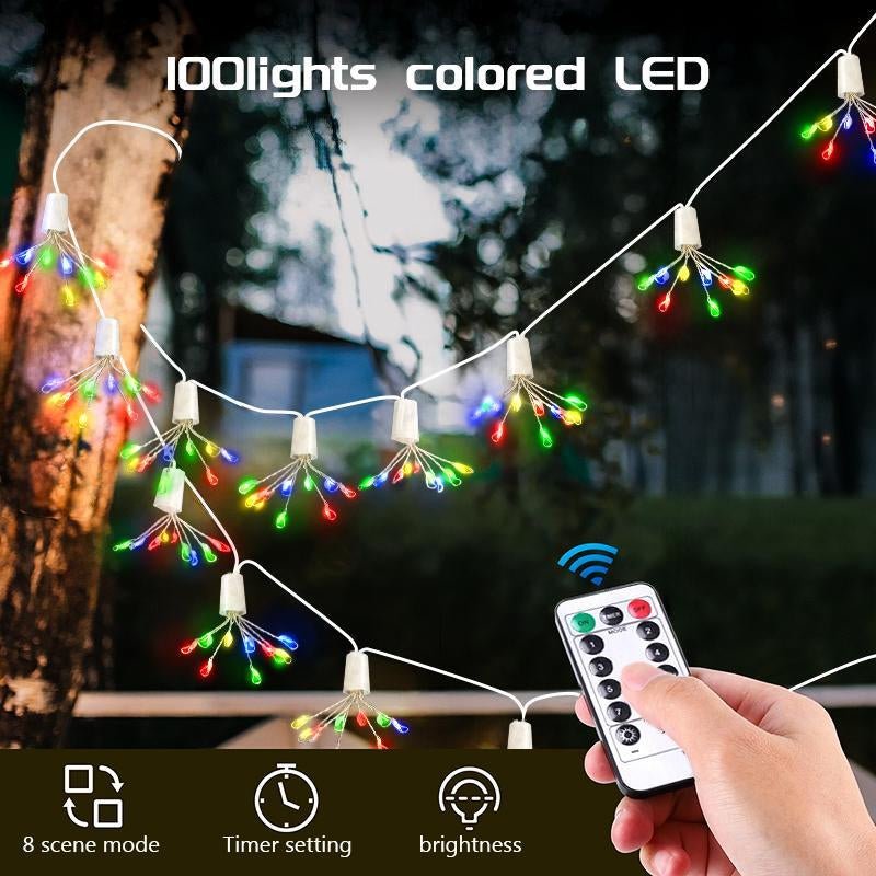 LED String Light, 1 Count 100Leds LED String Light with Remote Control & Timer, USB Powered Decorative Light for Indoor, Party, Wedding, Festival - Open Season Industries