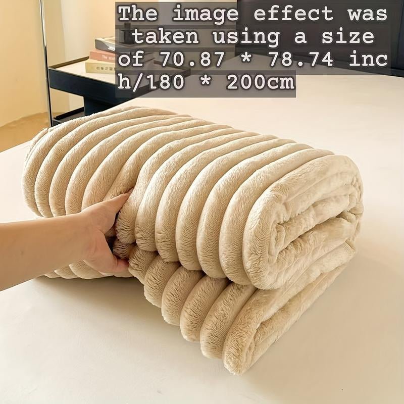 Luxurious Touch Is Here! 4 - Color Faux Rabbit Fur Sleep Blanket —— Warm and Cozy, Ultra - Soft Baby Blanket, Suitable for Sofas, Offices, and Bedrooms —— an Ideal Seasonal Gift and Bed Blanket, Bringing an Ultra - Soft Baby Blanket with a Luxurious Texture. - Open Season Industries