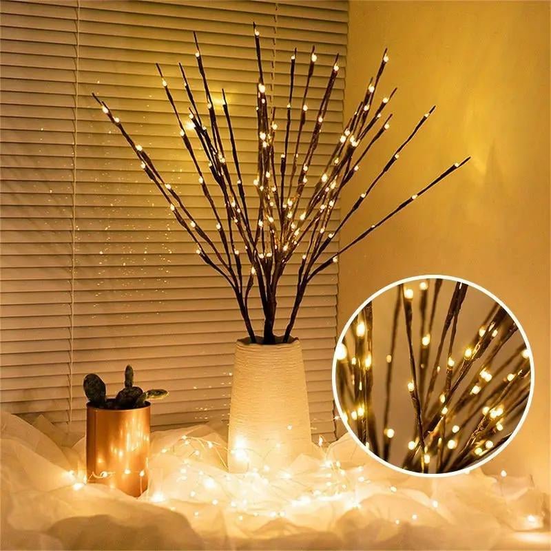 Tree Branch Light, 1 Count/3 Counts Battery Powered 16 LED Tree Branch Shaped Lights (No Battery), Decorative Light for Home Party Wedding Festive Party Supplies - Open Season Industries