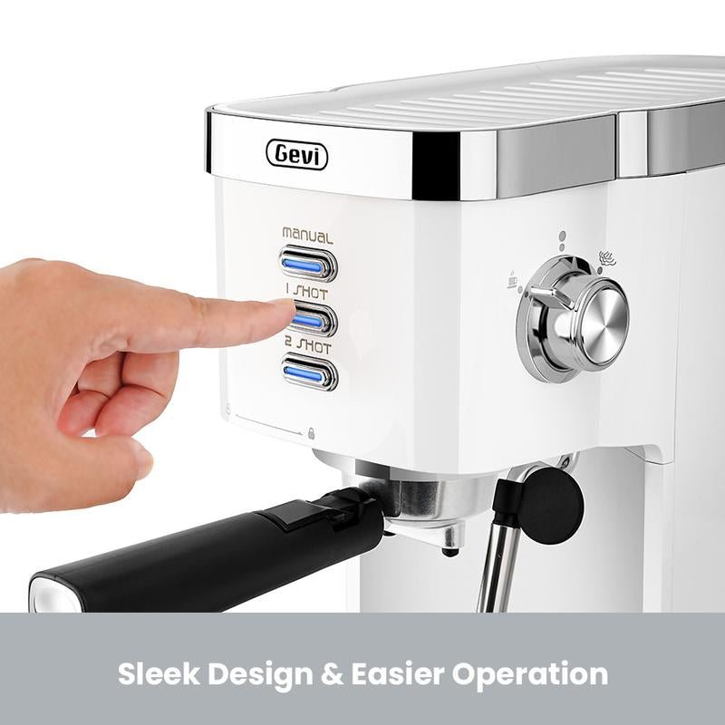 【Springtok】Gevi 20 Bar Espresso Coffee Machine , Automatic Coffee Maker with Milk Frother Steam Wand - Open Season Industries