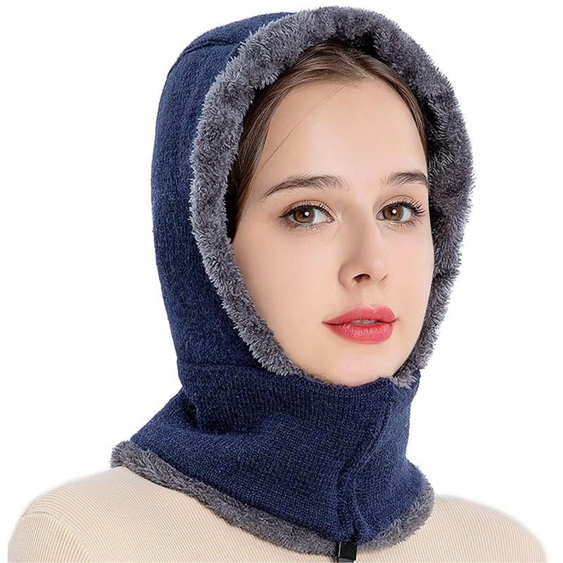 Women Balaclava Beanie Fleece Hood Cycling Ski Thermal Face Cover Hat Winter Warm Cap Scarf for Cold Weather - Open Season Industries