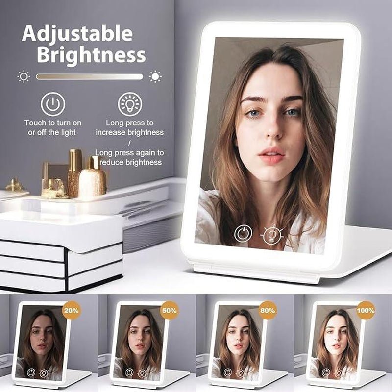 Light Foldable Touch Screen Makeup Mirror Decor Portable Switch - Open Season Industries