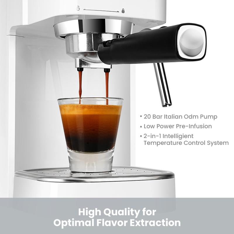 【Springtok】Gevi 20 Bar Espresso Coffee Machine , Automatic Coffee Maker with Milk Frother Steam Wand - Open Season Industries