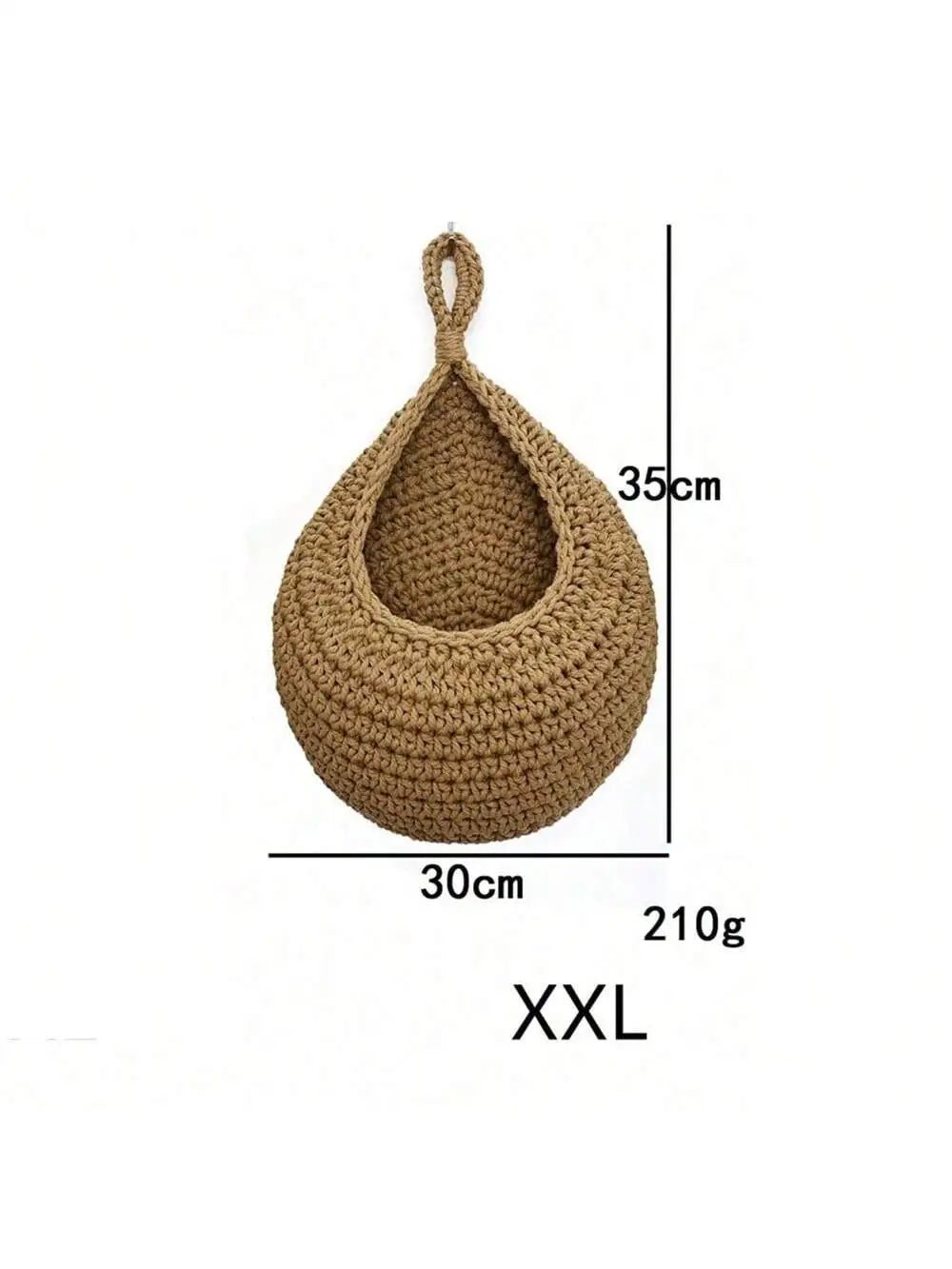 Wall Decor Hanging Basket, Bohemian Woven Basket Planting Planter Container Teardrop Shape Suitable for Vegetables and Fruits - Open Season Industries