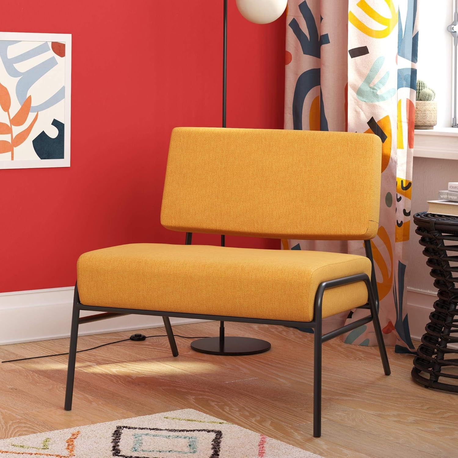 Ciara Accent Chair, Living Room Furniture, Mustard Linen - Open Season Industries