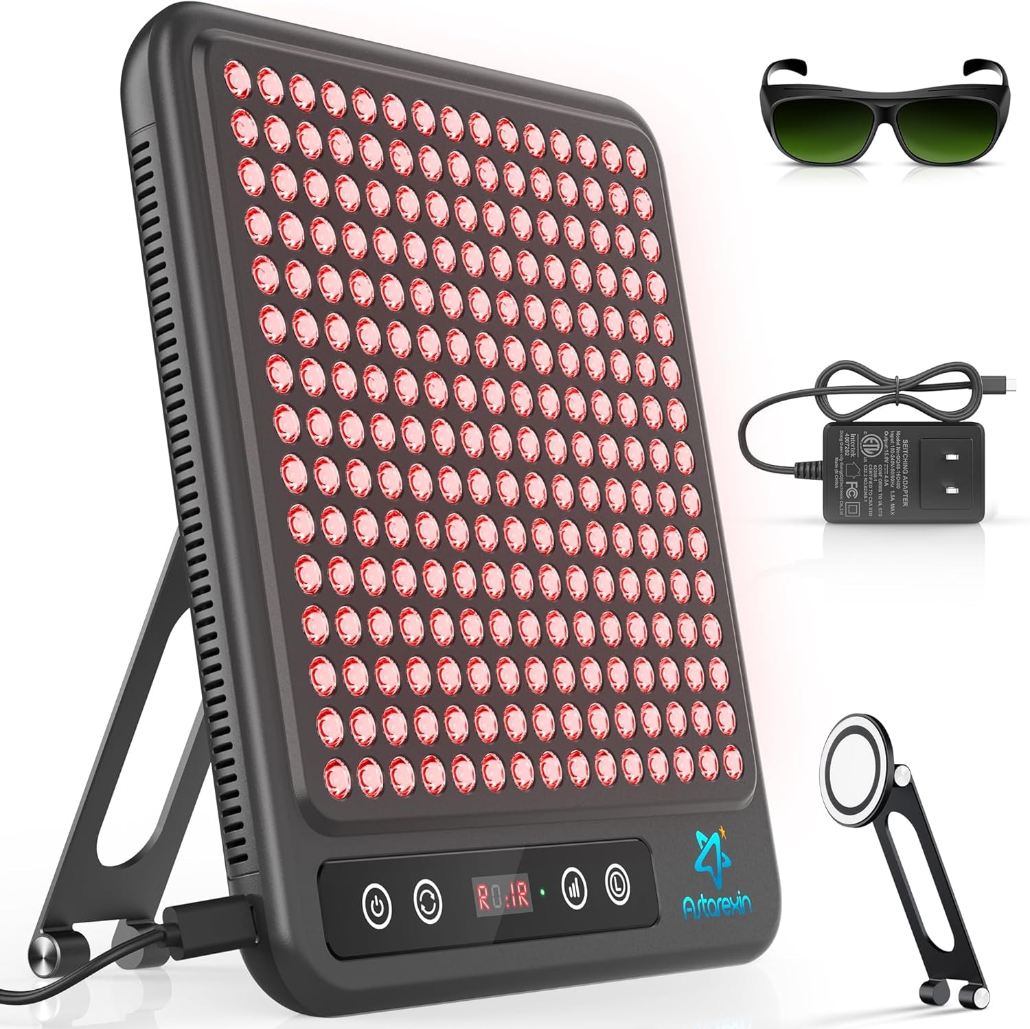 Red Light Therapy Panel, 225 Dual - Chip Leds with 660Nm Red & 850Nm near Infrared Light for Face, Skin, Sleep, Body Relaxation, Portable Therapy Panel with Stand & Timer - Open Season Industries