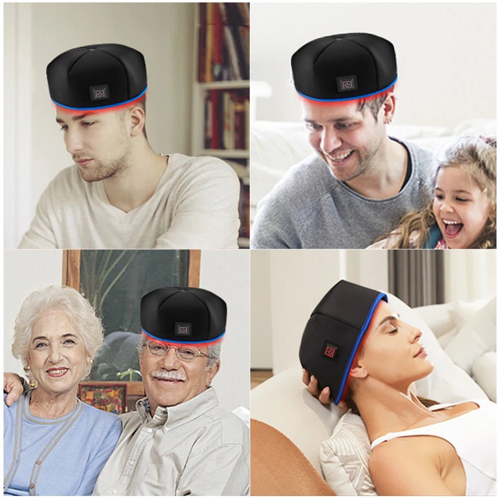 Red Light Hair Growth Cap Hair Growth Helmet Rechargeable Hair Growth Hat Hair Regrowth Beanie for Men Women - Open Season Industries
