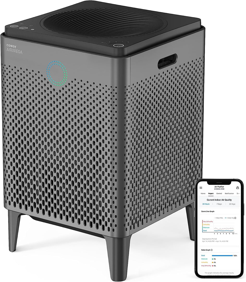 Airmega 400S(G) App - Enabled Smart Technology Compatible with Amazon Alexa True HEPA Air Purifier, Covers 1,560 Sq. Ft, Graphite - Open Season Industries