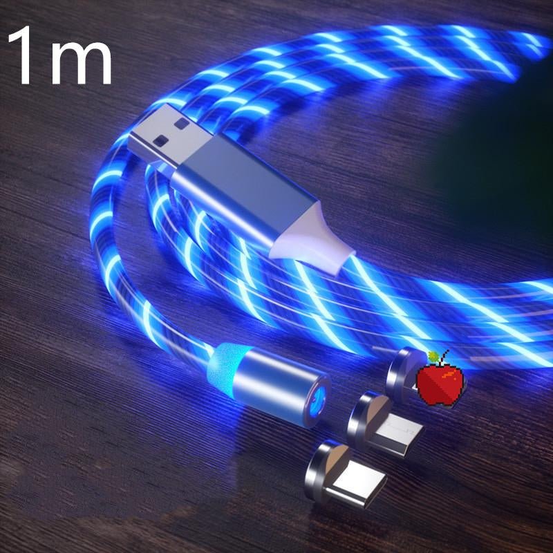 Magnetic Charging Cable Streamer Fast Charging Cable Lighting Micro USB Cable LED Magnet Charger Type - C Cable - Open Season Industries