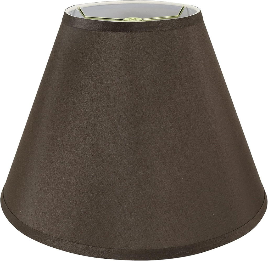 32151 Transitional Hardback Empire Shape Spider Construction Lamp Shade in Brown, 15" Wide (7" X 15" X 11") - Open Season Industries