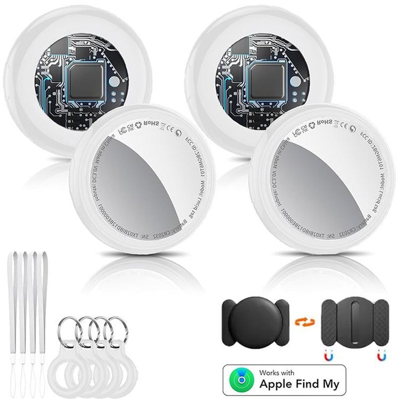 [Summer Deals] Tukio GPS Tracker for Cars & Pets - Mini Clear Design, Weatherproof Case, Anti - Lost Device, Works with Apple Find My Ios Only, IP67 Waterproof, Replaceable Battery Protection - Open Season Industries