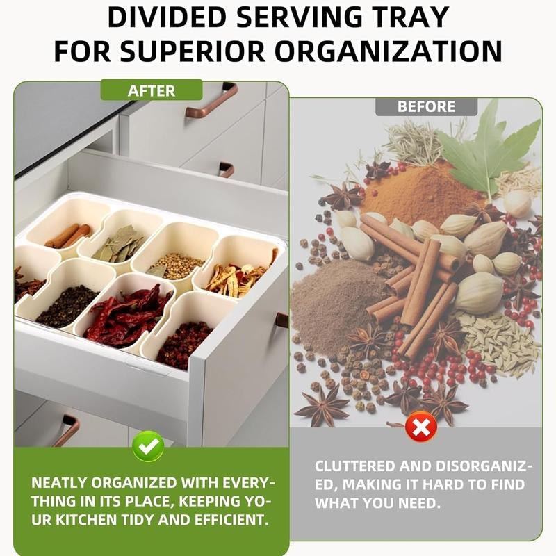 Portable Snack Box with Lid and Handle, Food Tray for Parties, Picnics, Vegetables, Fruits, Nuts, Candy, Entertainment Use - Open Season Industries