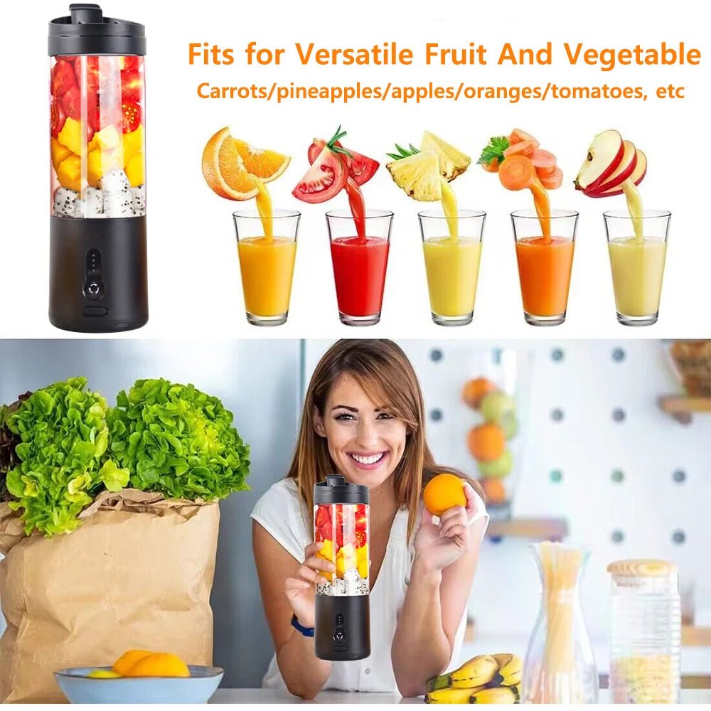 Portable Blender Mini Electric Fruit Juicer Mixer USB Rechargeable Smoothie Orange Fresh Juice Blender Portable Blender - Open Season Industries