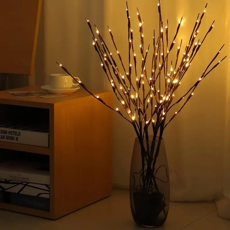 Tree Branch Light, 1 Count/3 Counts Battery Powered 16 LED Tree Branch Shaped Lights (No Battery), Decorative Light for Home Party Wedding Festive Party Supplies - Open Season Industries