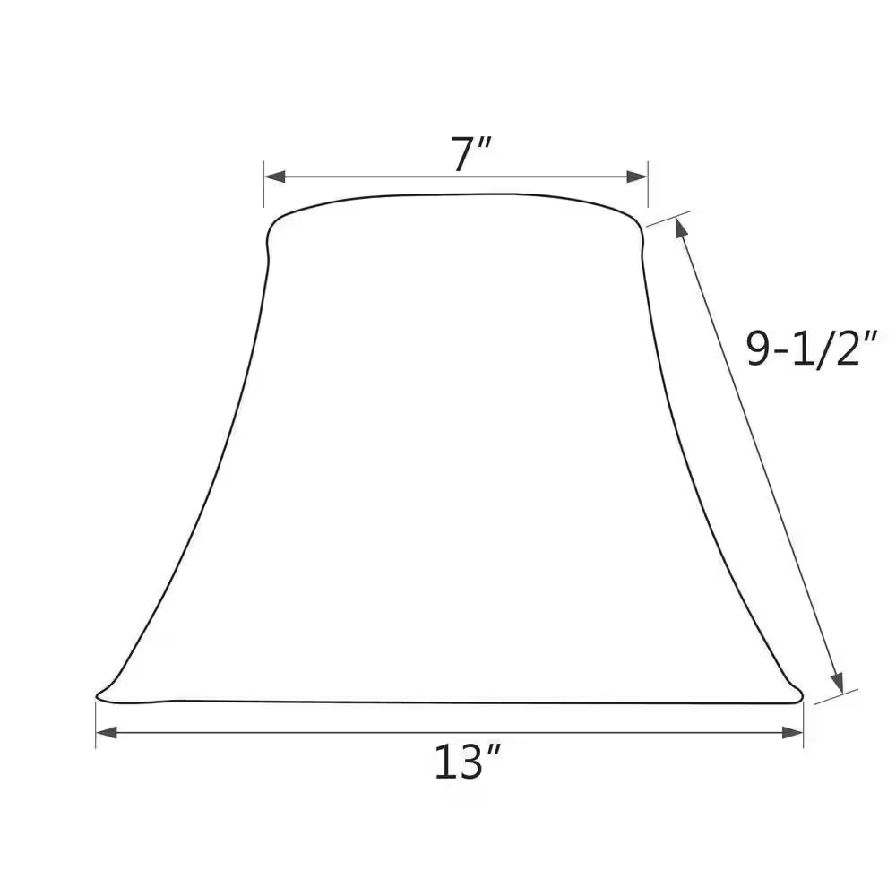 13 In. X 9.5 In. Black Bell Lamp Shade - Open Season Industries
