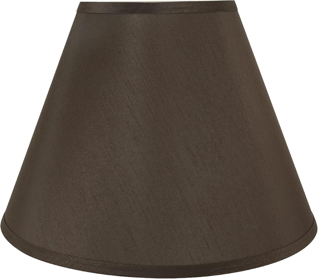 32151 Transitional Hardback Empire Shape Spider Construction Lamp Shade in Brown, 15" Wide (7" X 15" X 11") - Open Season Industries