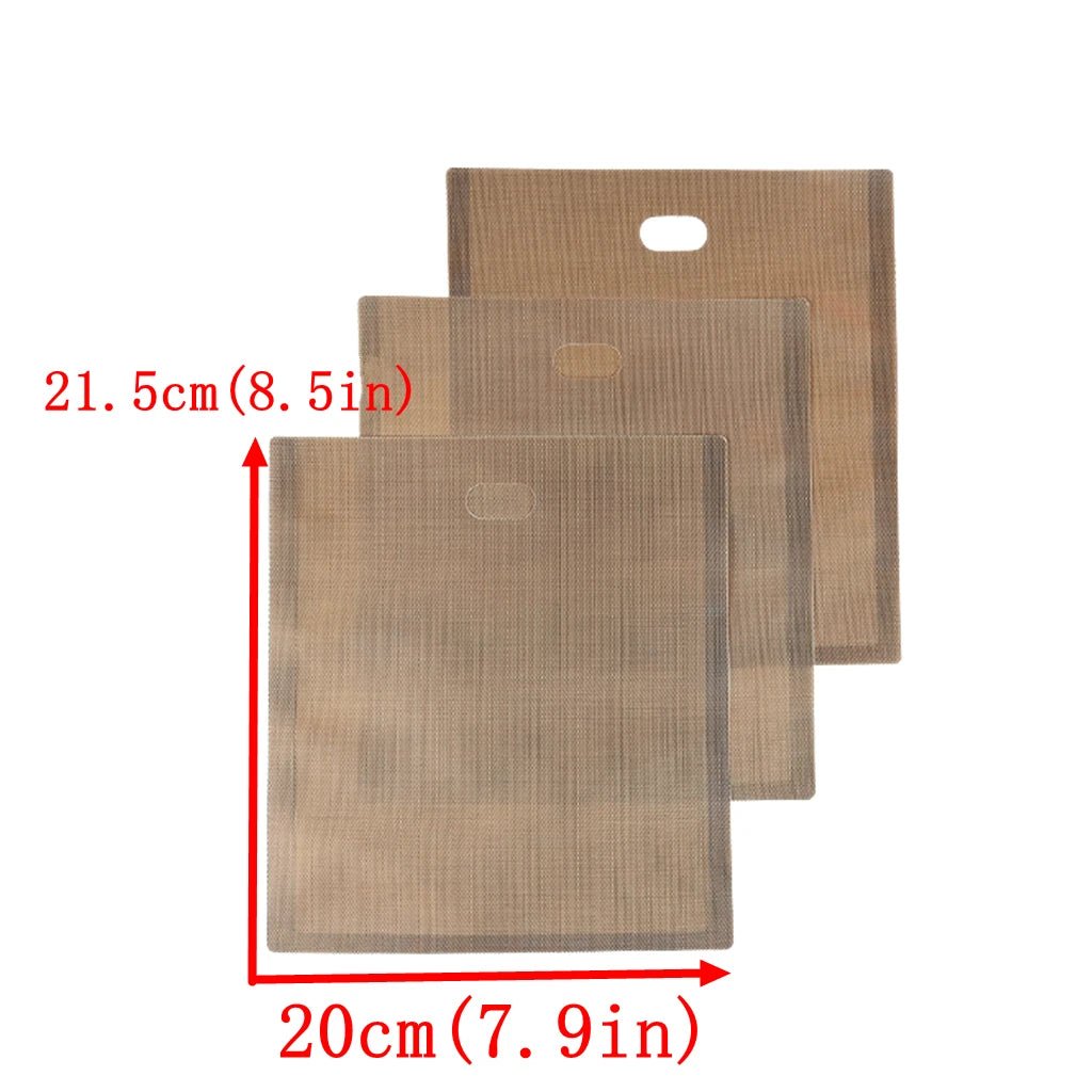 3 PC Reusable Toaster Bag Non Stick Bread Bag Sandwich Bags Fiberglass Toast Microwave Heating Pastry Tools - Open Season Industries