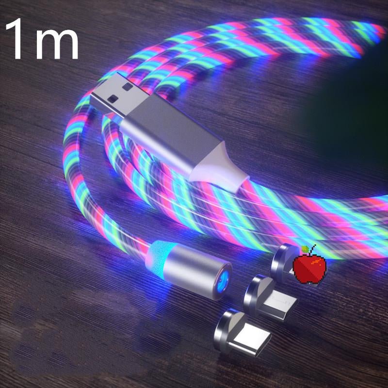 Magnetic Charging Cable Streamer Fast Charging Cable Lighting Micro USB Cable LED Magnet Charger Type - C Cable - Open Season Industries
