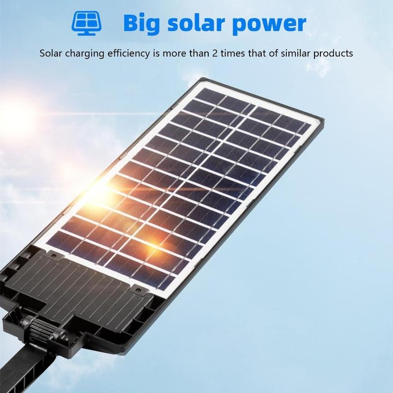 Solar Street Light Outdoor Solar Parking Lot Light with Motion Sensor IP65 Waterproof Commercial Lighting 360 SMD Leds Adjustable Angle Remote Control - Open Season Industries