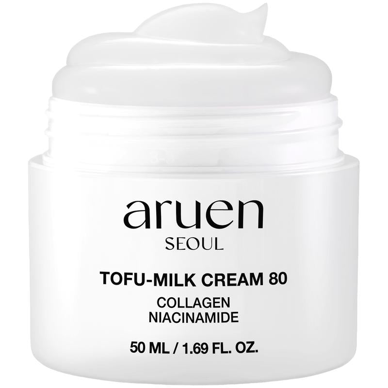 [Aruen] Tofu Collagen Jelly Cream - 80% Fermented Soy Milk + Niacinamide - Korean Skin Tightening (1.69 Fl.Oz / 50Ml) - Open Season Industries