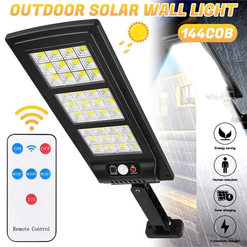 Solar Street Light Outdoor Solar Parking Lot Light with Motion Sensor IP65 Waterproof Commercial Lighting 360 SMD Leds Adjustable Angle Remote Control - Open Season Industries