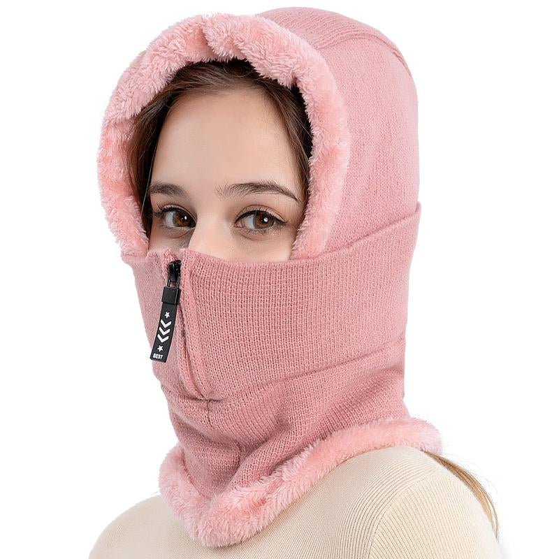 Women Balaclava Beanie Fleece Hood Cycling Ski Thermal Face Cover Hat Winter Warm Cap Scarf for Cold Weather - Open Season Industries