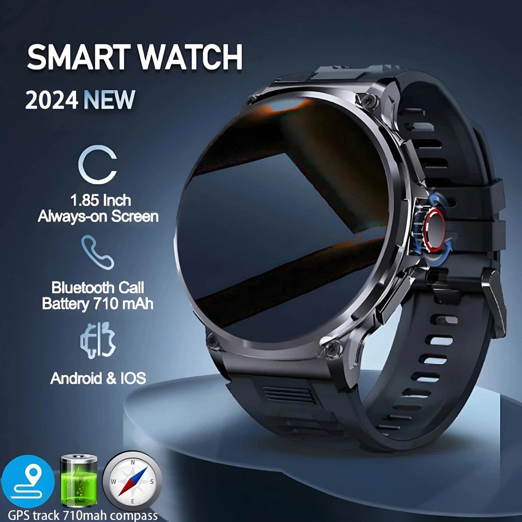 1.85" Ultra HD Smartwatch GPS Bluetooth Call Health Monitoring Watch Gym Gift - Open Season Industries