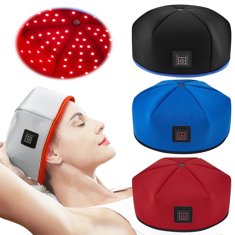 Red Light Hair Growth Cap Hair Growth Helmet Rechargeable Hair Growth Hat Hair Regrowth Beanie for Men Women - Open Season Industries