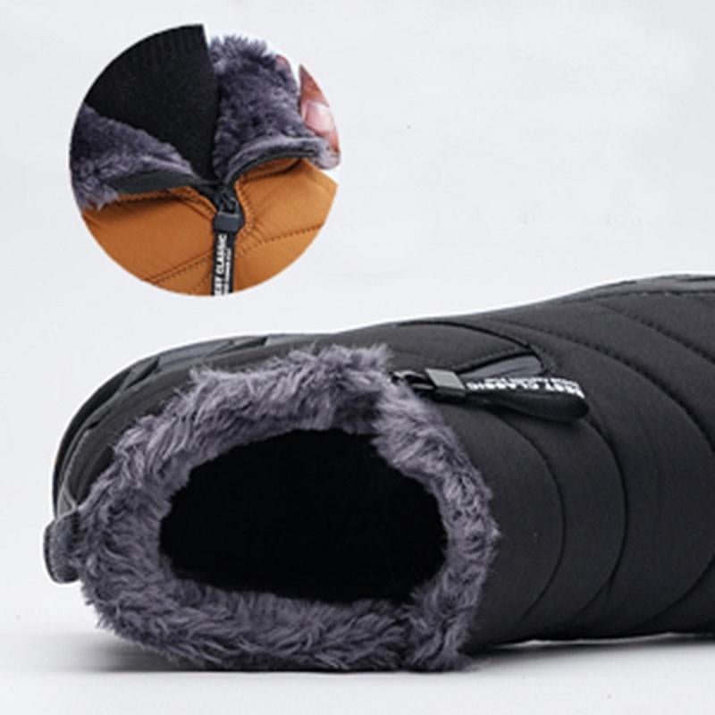 Mens Thermal Snow Boots - Waterproof, Windproof, and Insulated Hiking Boots with Easy Zippers, Soft Fuzzy Lining, and Perfect for Winter Season - Open Season Industries