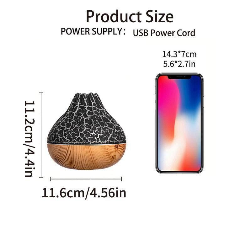 Creative Volcano Design Air Humidifier, USB Powered Modern Design Aroma Diffuser, Super Quiet Modern Design with Light Mist Humidifier - Open Season Industries