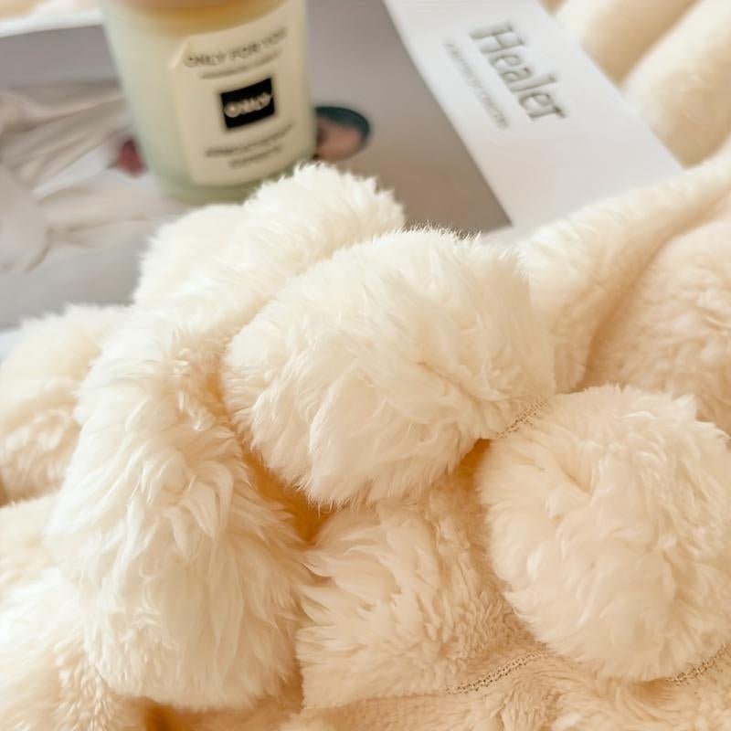 Luxurious Touch Is Here! 4 - Color Faux Rabbit Fur Sleep Blanket —— Warm and Cozy, Ultra - Soft Baby Blanket, Suitable for Sofas, Offices, and Bedrooms —— an Ideal Seasonal Gift and Bed Blanket, Bringing an Ultra - Soft Baby Blanket with a Luxurious Texture. - Open Season Industries