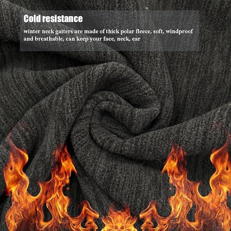 2 Pack Winter Neck Warmer Gaiter Men and Women Fleece Warm Windproof Face Scarf Cover Ski Mask for Cold Weather - Open Season Industries