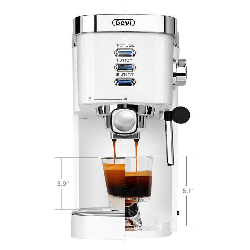 【Springtok】Gevi 20 Bar Espresso Coffee Machine , Automatic Coffee Maker with Milk Frother Steam Wand - Open Season Industries