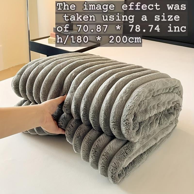 Luxurious Touch Is Here! 4 - Color Faux Rabbit Fur Sleep Blanket —— Warm and Cozy, Ultra - Soft Baby Blanket, Suitable for Sofas, Offices, and Bedrooms —— an Ideal Seasonal Gift and Bed Blanket, Bringing an Ultra - Soft Baby Blanket with a Luxurious Texture. - Open Season Industries