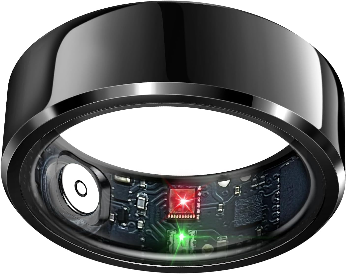Smart Ring Health Tracker, Sleep Tracker Ring with Heart Rate, Waterproof Fitness Ring for Activity Monitoring/Steps/Distance/Calories, Air Gestures, up to 7 - Day Battery, for Ios Android (Black,10) - Open Season Industries