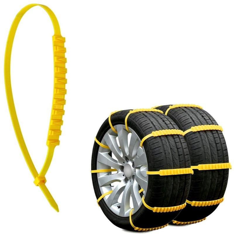 (Orange or Yellow) Jeremywell 10 PCS Emergency Anti - Skid Snow Chain - Open Season Industries