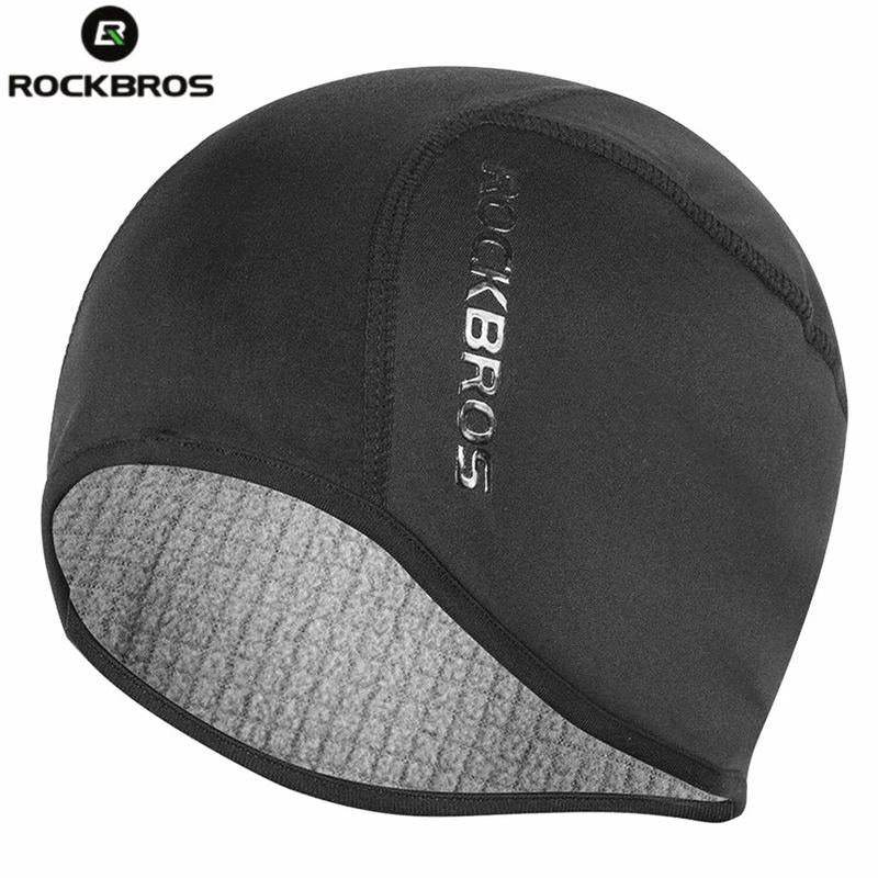 RROCKBROS Skull Cap Men'S Winter Cycling Cap Windproof Warm Fleece Thermal Hat Helmet Liner Caps Black for Hiking Skiing Riding - Open Season Industries