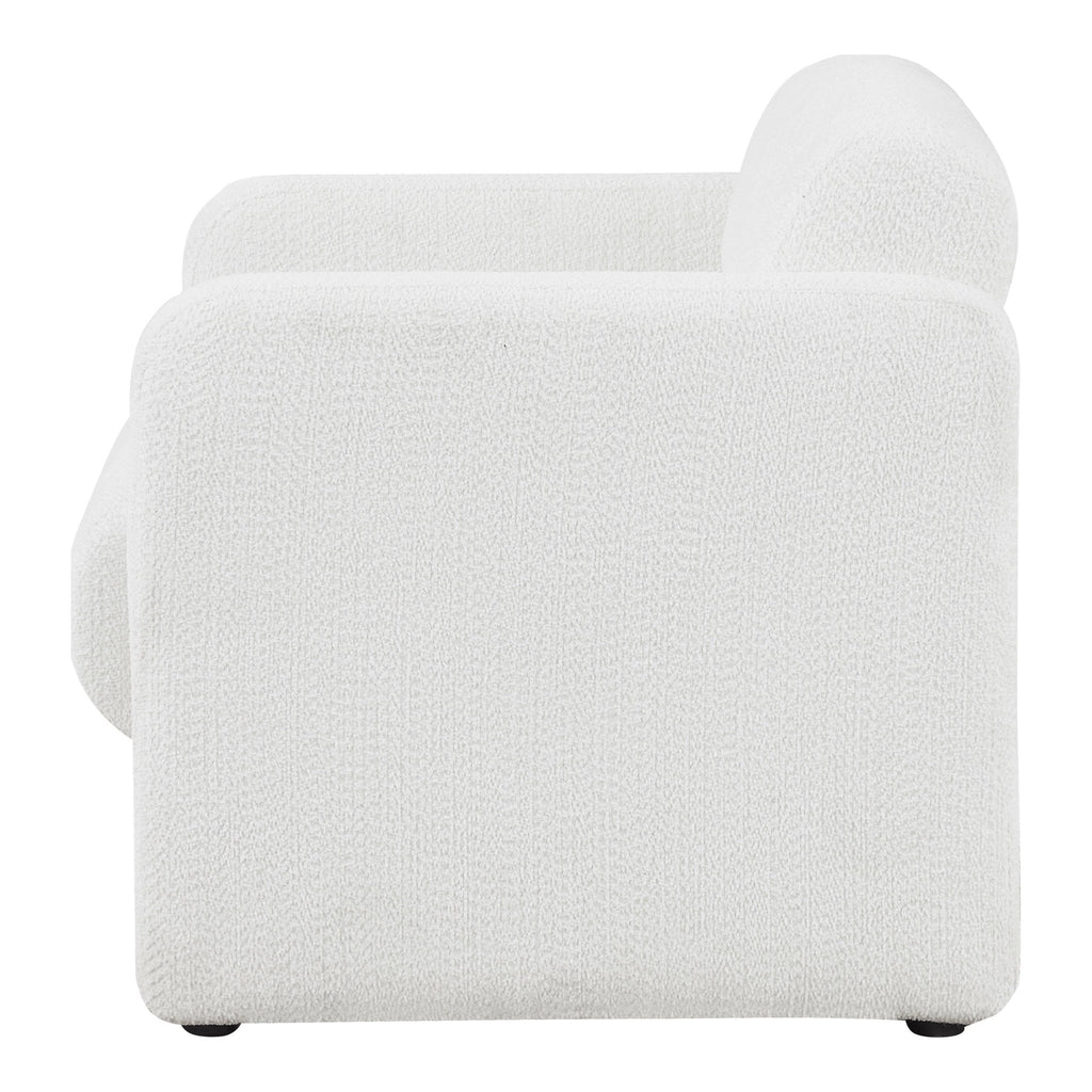 Prie Modern Boucle Fabric Indoor Armchairs & Accent Chairs, White - Open Season Industries
