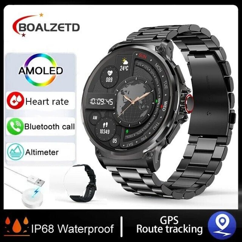 1.85" Ultra HD Smartwatch GPS Bluetooth Call Health Monitoring Watch Gym Gift - Open Season Industries